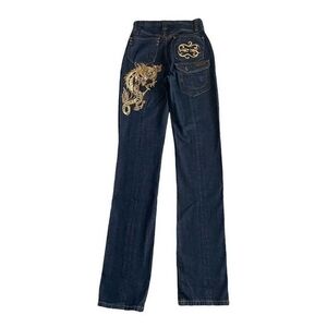 Einstein Bray Dragon Embroidery High Waist Skinny Jeans Italian Size 28